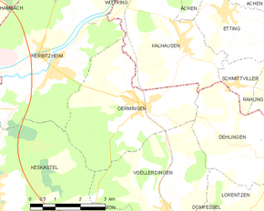 Poziția localității Oermingen