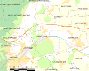 Poziția localității Steinbourg