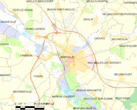 Mapa obce Abbeville