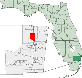 Map of Florida highlighting Margate.svg