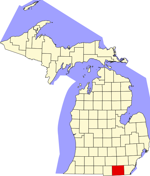 File:Map of Michigan highlighting Lenawee County.svg