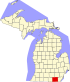 Karta över Michigan som framhäver Lenawee County.svg