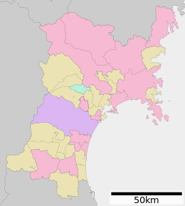 Kaart van de prefectuur Miyagi