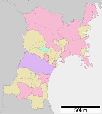 Location map Japan Miyagi