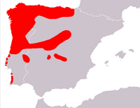 Distribución na Península Ibérica