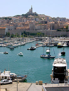 Der Alte Hafen von Marseille vom Quai du Port, der Panier-Seite aus fotografiert