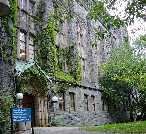 The McMurrich Building contains offices of medical faculty members and researchers.