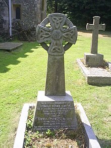 The grave of the Rev. Arnold Kirke Smith, who was vicar for 38 years until his death in 1927; he had in his early years been a notable footballer Memorial for Revd Arnold Kirke Smith - geograph.org.uk - 388926.jpg