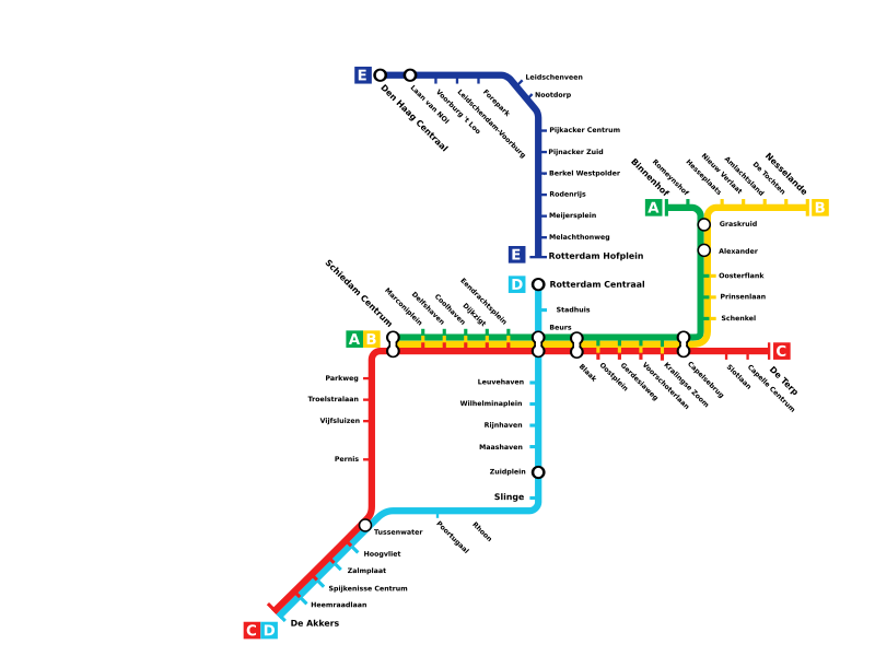 File:Metrokaart Rotterdam per 13 december 2009.svg