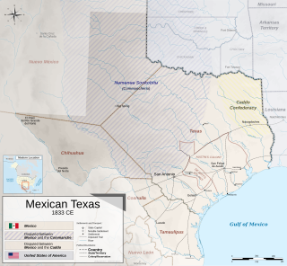 <span class="mw-page-title-main">Mexican Texas</span> Era of Texan history between 1821 and 1836, when it was part of Mexico