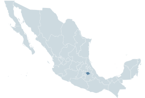 Штат Тласкала на мапі Мексики