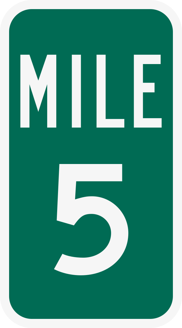 Mile marker. 5 Миля.