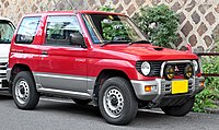 Pajero Mini VR-II (turbo); this model is easily recognized by its hood scoop