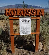 "Republic of Molossia", near Dayton Molossia - Border with United States.jpg