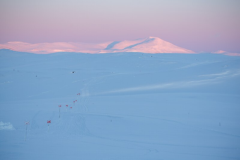 File:Mountains in Sylan, Sweden in the Sunset in Winter.jpg