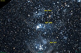 Ang mga kalat na klaster ng NGC 1869, NGC 1871, at NGC 1873