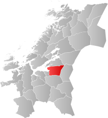 Lage der Kommune in der Provinz Trøndelag
