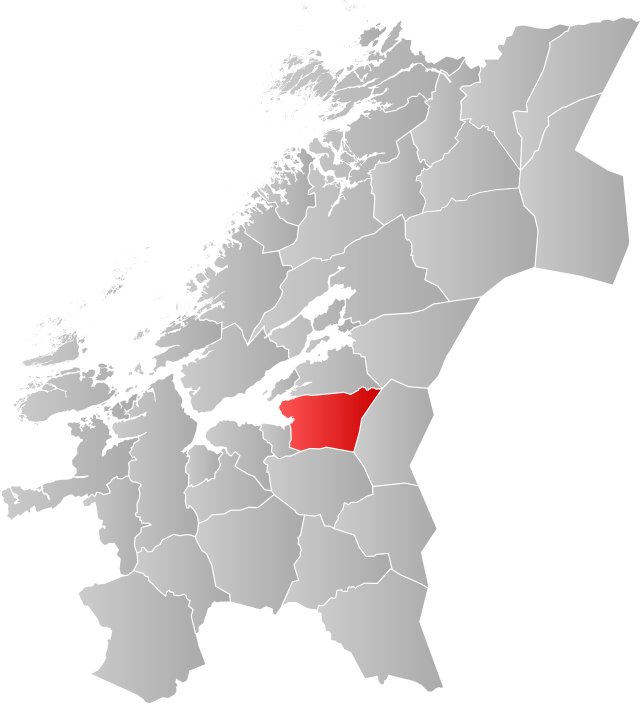 Lage der Kommune in der Provinz Trøndelag