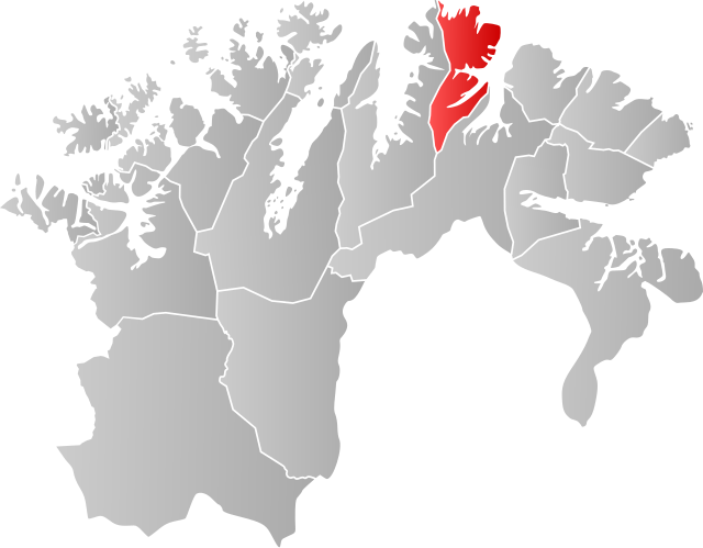 Lage der Kommune in der Provinz Finnmark