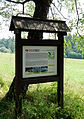 Čeština: Informační tabule č. 7 na naučné stezce Totalita rozděluje u města Borovany v okrese České Budějovice. English: Information board of the educational trail Totalita rozděluje near the town of Borovany, České Budějovice District, Czech Republic.