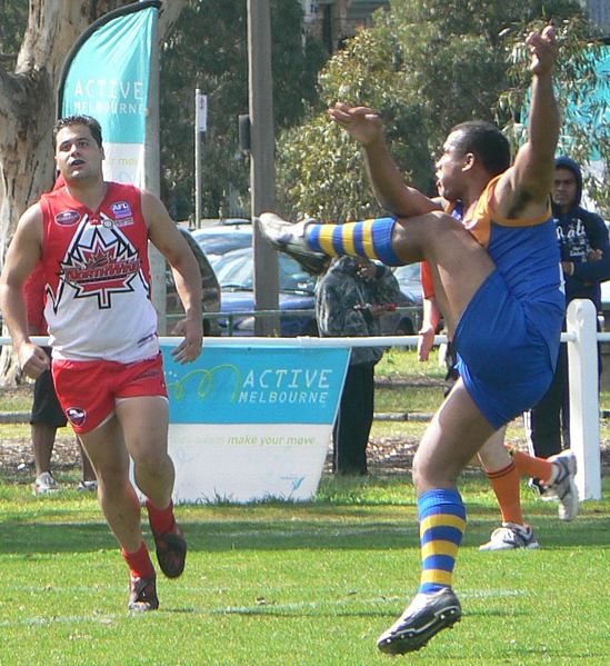 File:Nauruan player kicks a goal.jpg