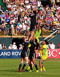 Lineout for New Zealand playing Australia at the Dubai Women Sevens tournament in 2012 New Zealand vs Australia at the 2012 Dubai Women Sevens.jpg