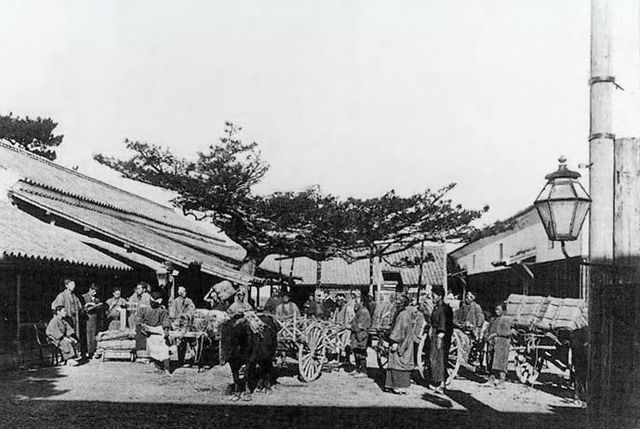 View of Kuchiya in Niihama in 1881