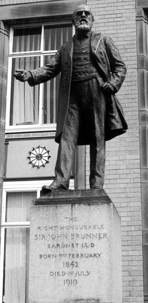 Statue of John Brunner in Winnington, Cheshire