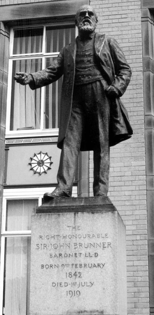 Statue of John Brunner in Winnington, Cheshire