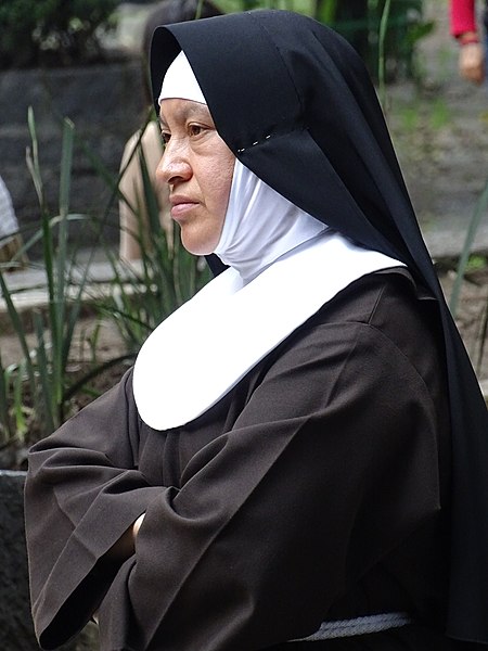 ملف:Nun in Plaza Santa Catarina - Coyoacan - Mexico City - Mexico (15519892282).jpg