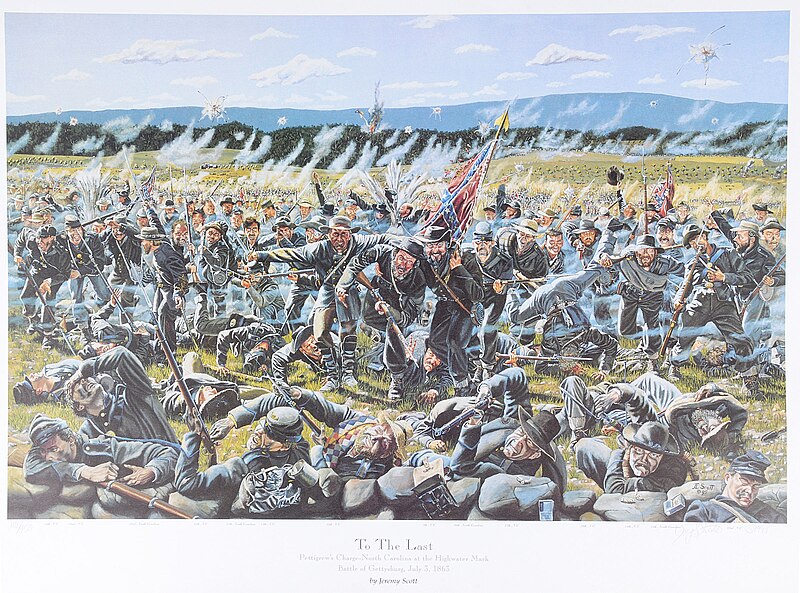 File:OP 227 To The Last, Pettigrew's Charge, Gettysburg PA, 1863 (color) (9092327225).jpg