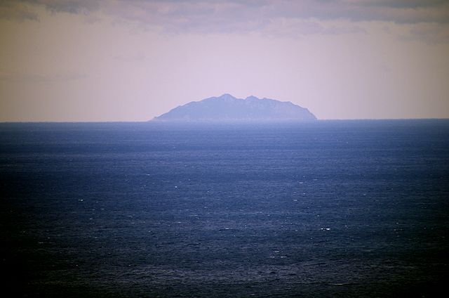 A view of Okinoshima Island, a World Heritage site
