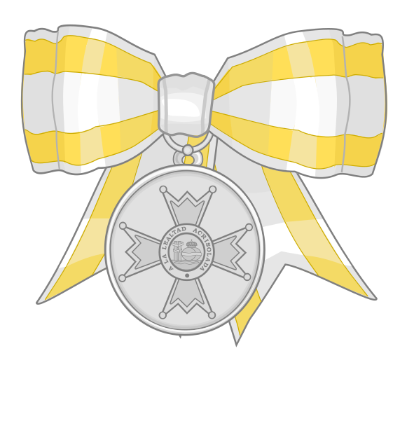 File:Optional Dame's Bow of the Silver Medal of the Order of Isabella the Catholic.svg