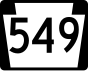 Pennsylvania Route 549 işaretçisi