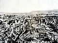Messina Panorama della città ridotta a cumuli di macerie