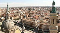 Panorama of Zaragoza from the top of the cathedral (3847901093).jpg