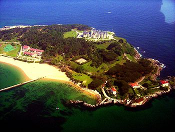 The Magdalena Peninsula is located in Santander, Cantabria, Spain. Peninsula de La Magdalena.jpg