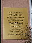Karl Polanyi - memorial plaque
