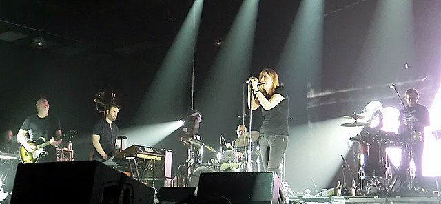 Portishead performing in March 2013