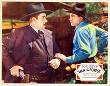 Noah Beery Sr. battles Harry Carey in Man of the Forest Poster - Man of the Forest (1933) 06.jpg