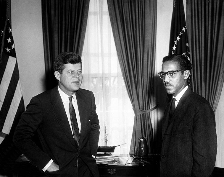 File:President John F. Kennedy Meets with Ambassador of Ethiopia Mikael Imru (JFKWHP-AR6379-A).jpg