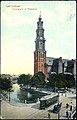 Prinsengracht en Westertoren te Amsterdam met de groene Kikker naar Zandvoort (voor 1914).