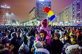 Protest against corruption - Bucharest 2017 - Piata Victoriei - 2.jpg