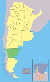 Zemljevid province Chubut