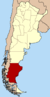Location of the province of Santa Cruz