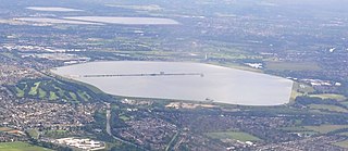 Queen Mary Reservoir lake in the United Kingdom