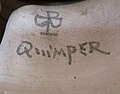 Faïence de Quimper : signature Porquier-Beau, après le rachat par Henriot en 1914