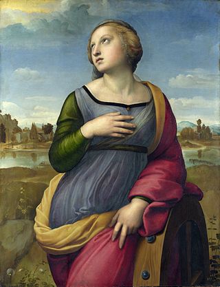 <i>Saint Catherine of Alexandria</i> (Raphael) Painting by Raphael