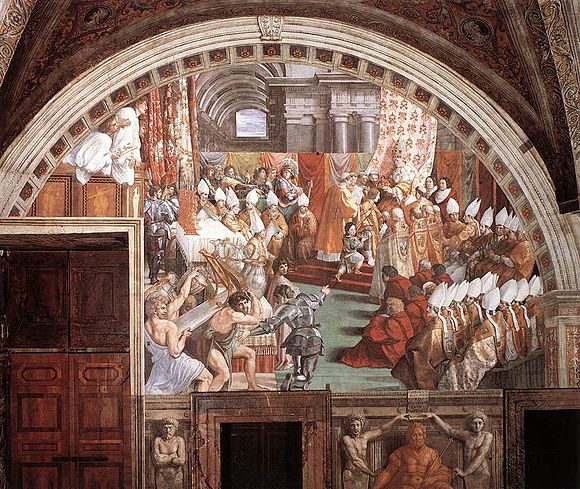 The Coronation of Charlemagne, by assistants of Raphael, c. 1516–1517