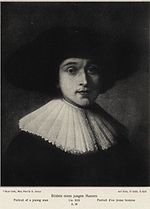 Rembrandt - Yanlışlıkla Burgomaster Six.jpg olarak adlandırılan Genç Bir Adamın Portresi